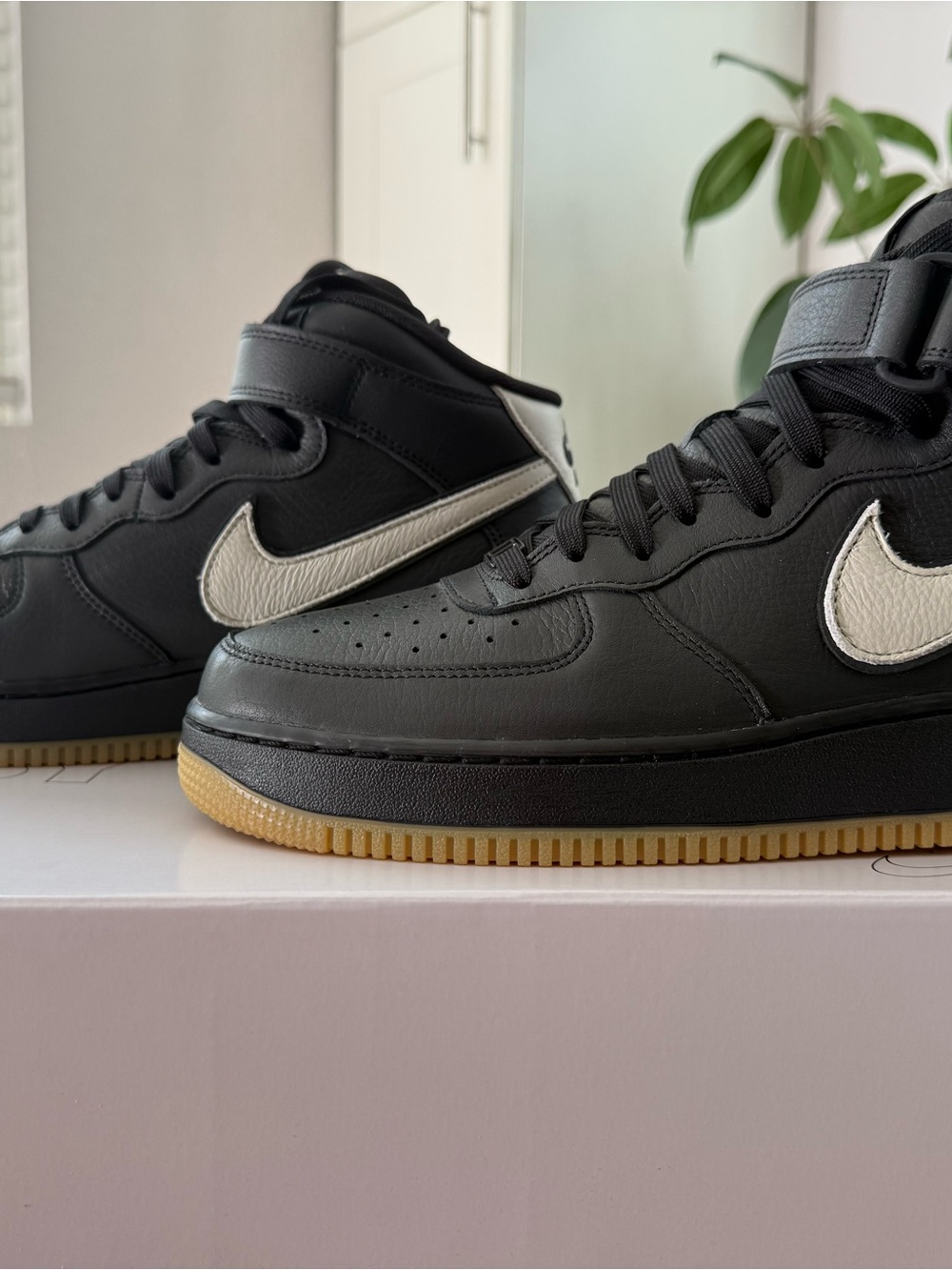 Nike Air Force 1 Mid By You Custom Black White Gum Men’s 10